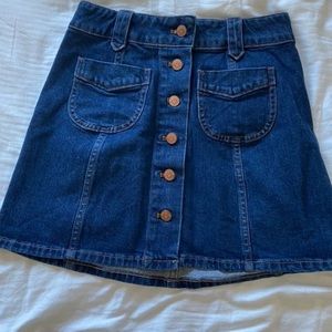 Madewell Denim Button Front Skirt